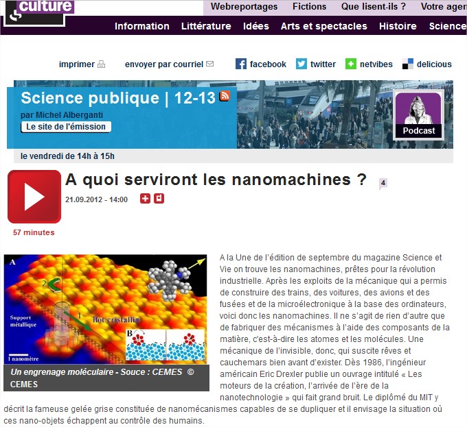 écran site les nanomachines