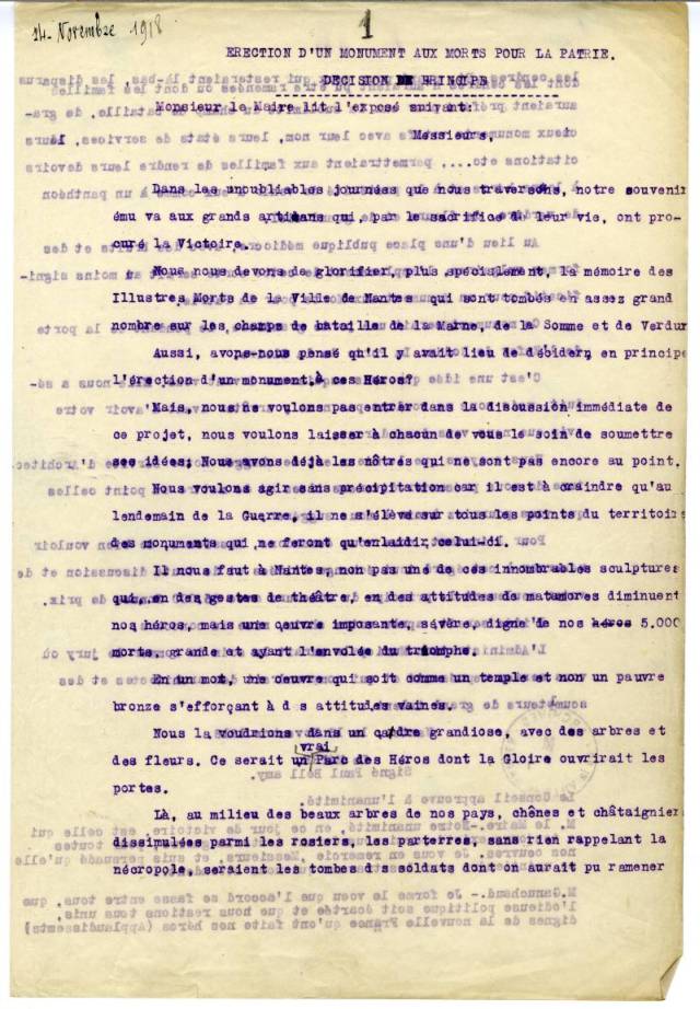 Lettre du 13 novembre 1918, recto