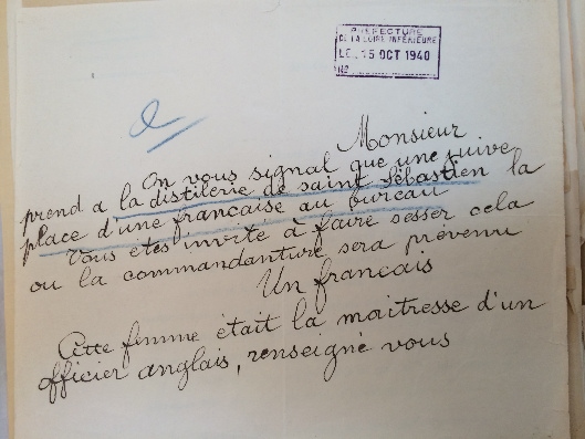 lettre anonyme 15 oct 1940 lettre anonyme 15 oct 1940