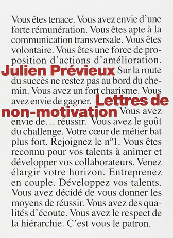 lettres de non motivation