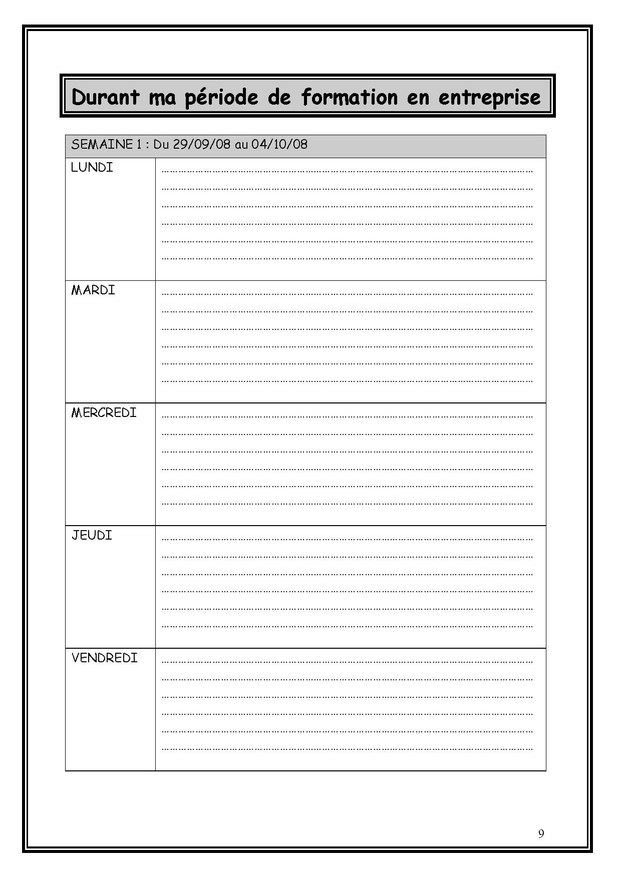 Exemple D Un Journal De Bord