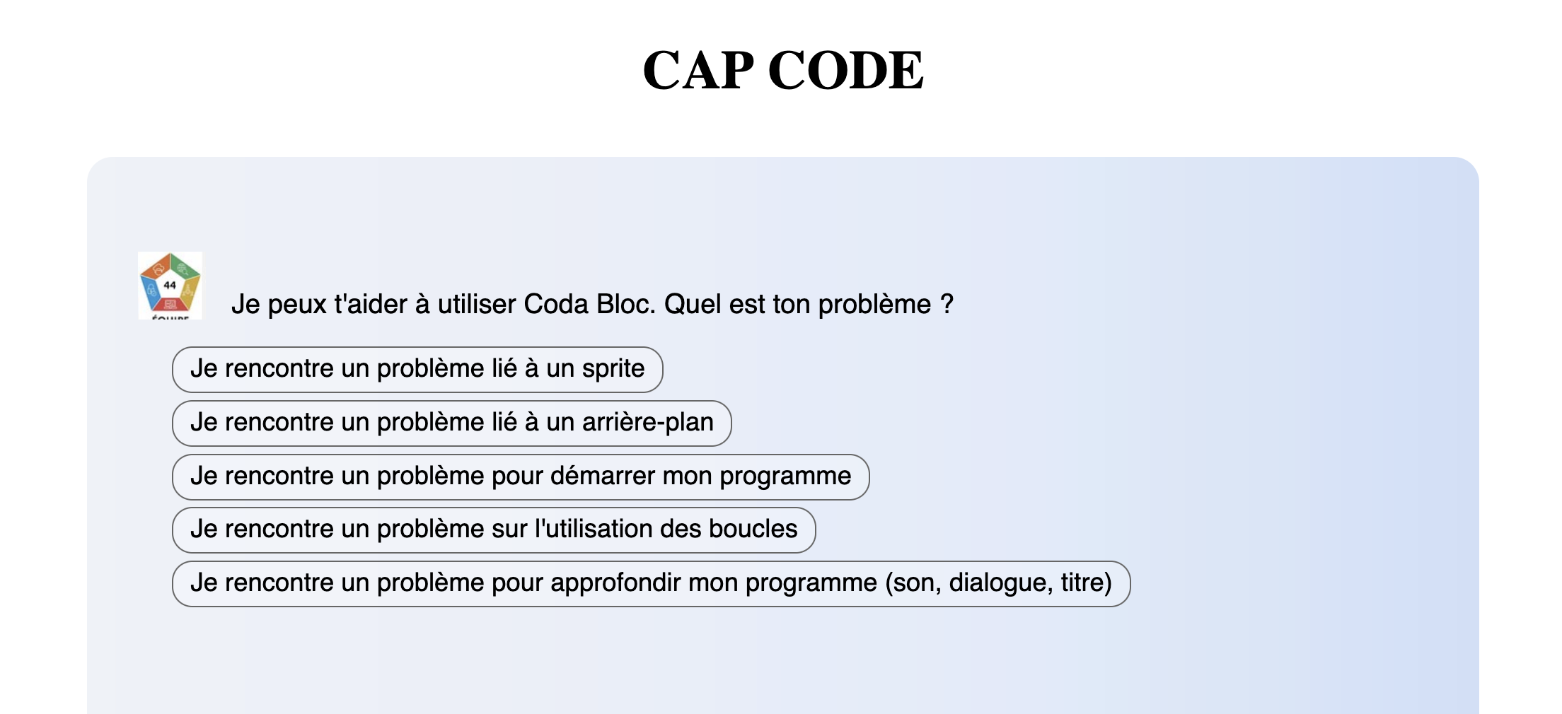 logo chat MD cap Code