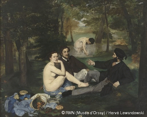 Manet, le déjeuner sur l'herbe,1863, Musée d'Orsay, Paris