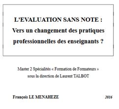 Mémoire l'évaluation sans note