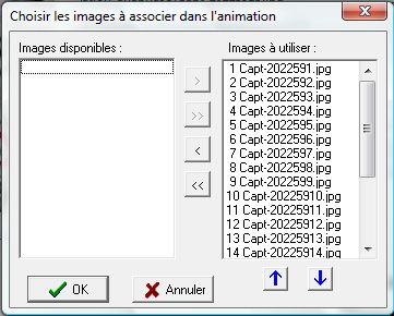 Images utilisées pour l'animation