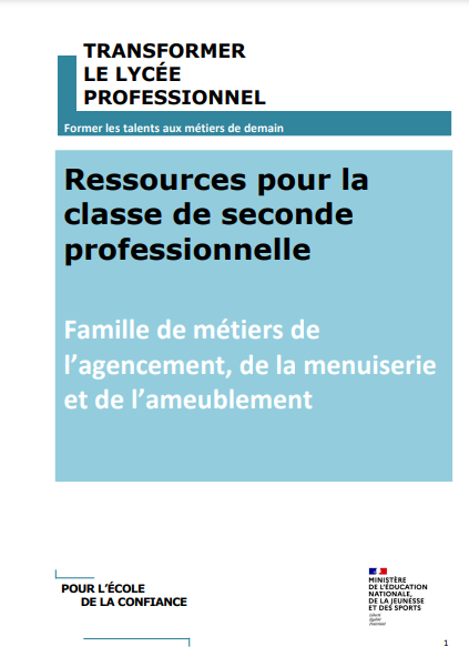 Famille des métiers de l'agencement, de la menuiserie et de l'ameublement