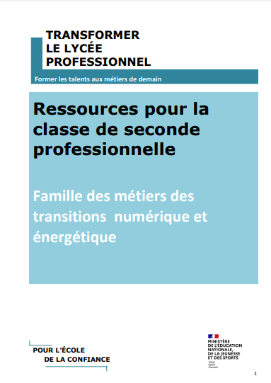 Famille des métiers des transitions numérique et énergétique