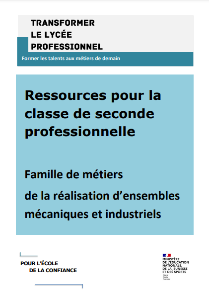 Famille des métiers de la réalisation d'ensembles mécaniques et industriels