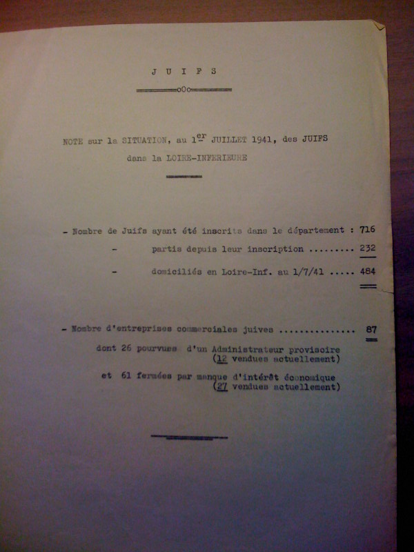 note 1er juillet 1941