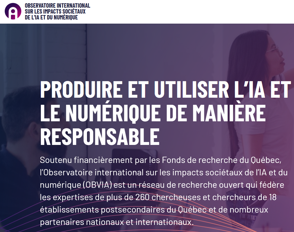 Observatoire international sur les impacts sociétaux de l'IA