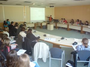 photo visite INRA par le lycée Mounier en MPS