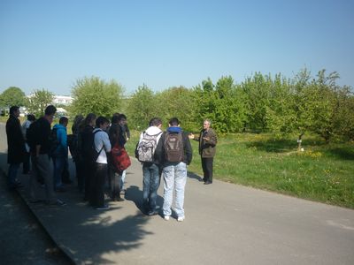 photo visite INRA par le lycée Mounier en MPS