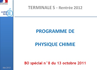 Diaporama présentation programme TS