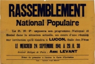 affiche rassemblement parti collaborationiste (AD85)