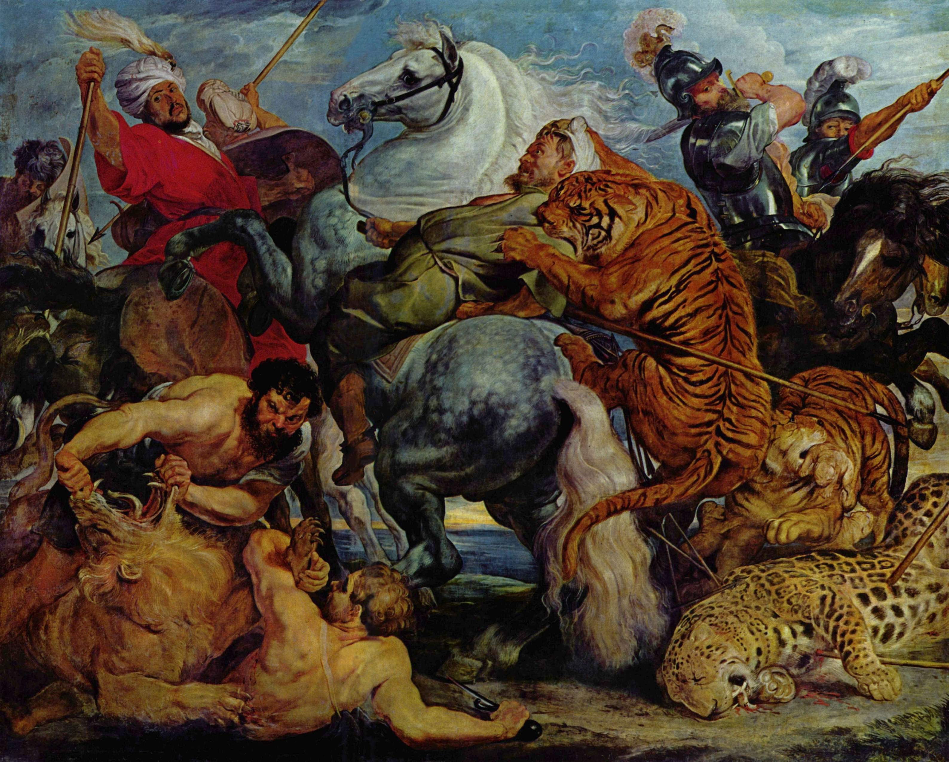 Pierre Paul RUBENS, La Chasse au tigre, au lion et au léopard, 1617-1618