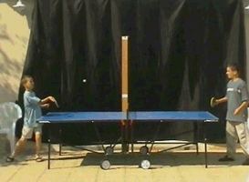 vidéo mouvement d'une balle de ping-pong