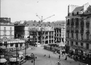 un chantier de reconstruction de la place royale (AM Nantes)