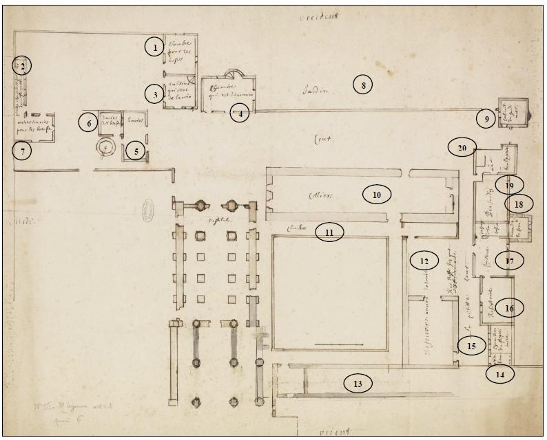 plan de l'abbaye (XVIIe)