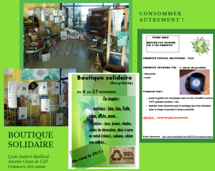 plaquette projet boutique solidaire