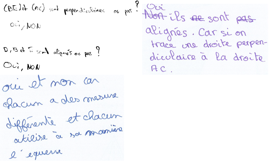productions d'élèves