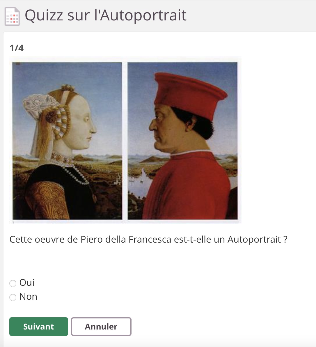 quizz autoportrait