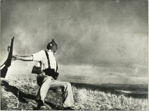 "Mort d'un soldat  républicain", Robert Capa, 5 septembre 1936