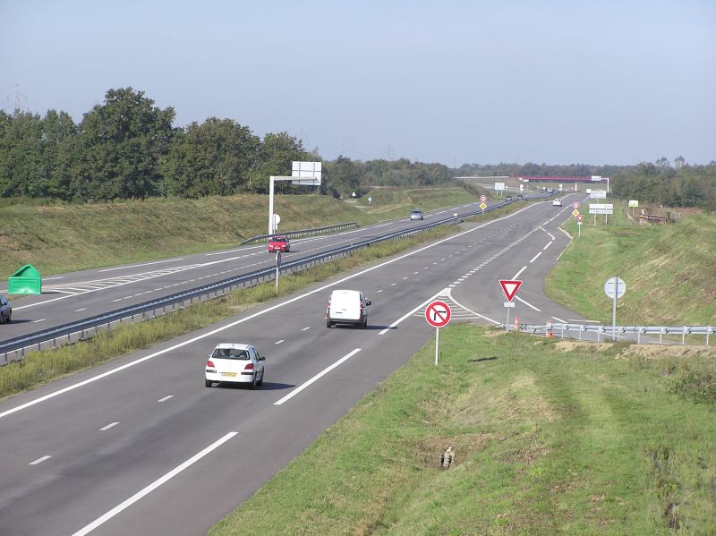 la RD 723 à l'ouest de Nantes, vers Paimboeuf