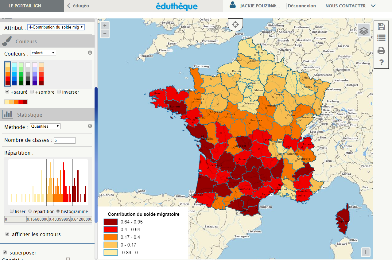 Cartographie réalisée avec édugeo