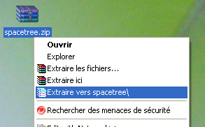 comment extraire le fichier zip