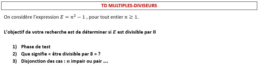 TD multiple - diviseur