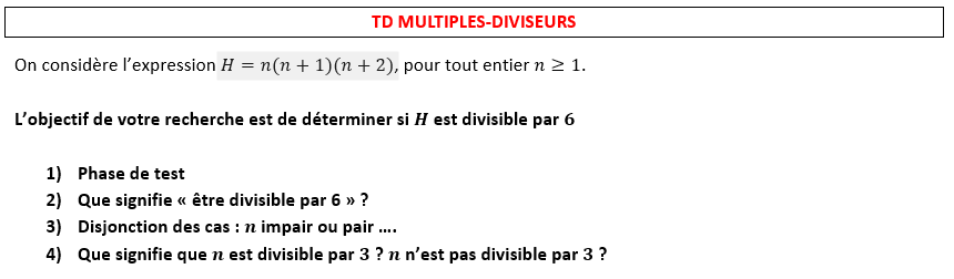 TD multiple - diviseur