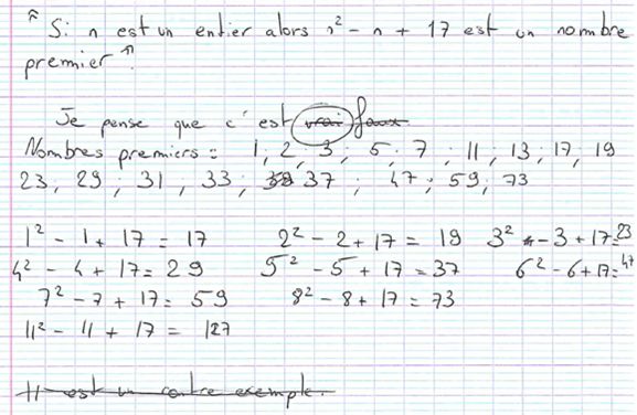 un exemple de production