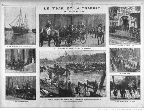  La voiture du Tsar et de la Tsarine et la vue de la Seine 