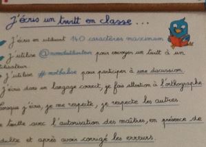 charte école twitter document école