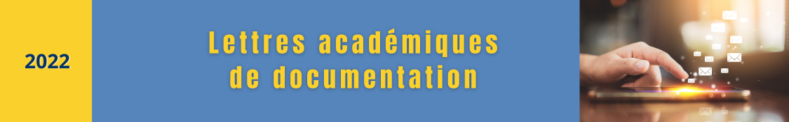 bandeau des lettres académiques 2022 avec une image représentant un échange de messages
